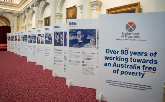 Expo display in the Queen's Hall at Victoria's Parliament House