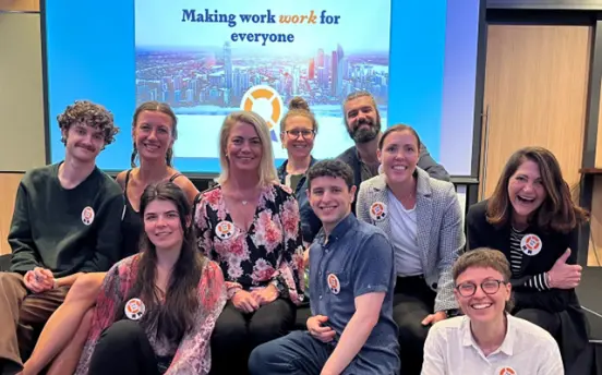 A group of people at the Employer Champion Toolkit Launch