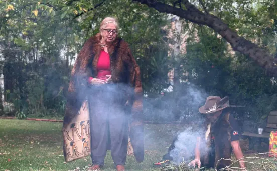 Wurundjeri Elder Aunty Joy Murphy Wandin AO commemorates the opening of Burnley with a Smoking Ceremony.