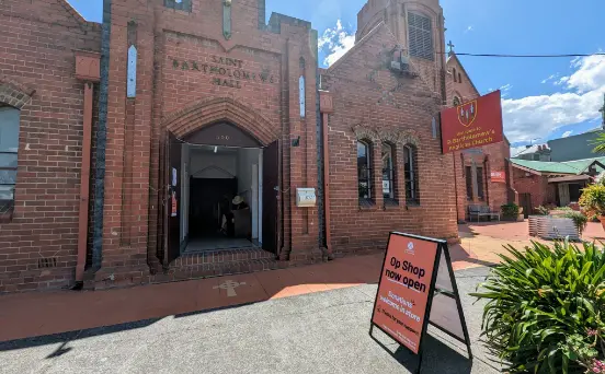 Outside our Burnley store located at St Bartholomew’s Anglican Church.